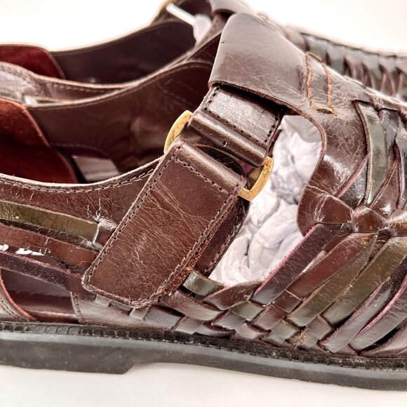 Deer Stags Bamboo2 Casual Shoes Size 11W Brown Leather Hook & Loop Strap main image 8